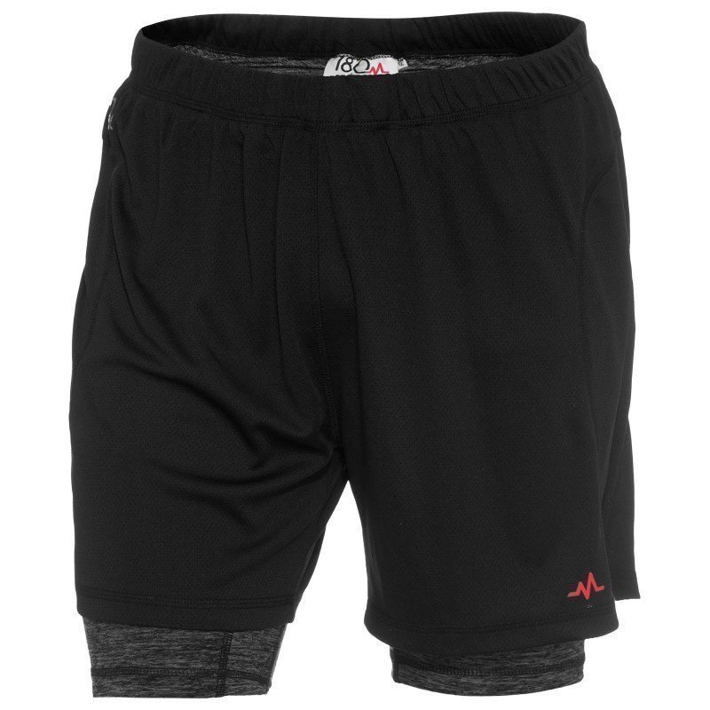 180 bpm Men's XC Run 2in1 Shorts L Black