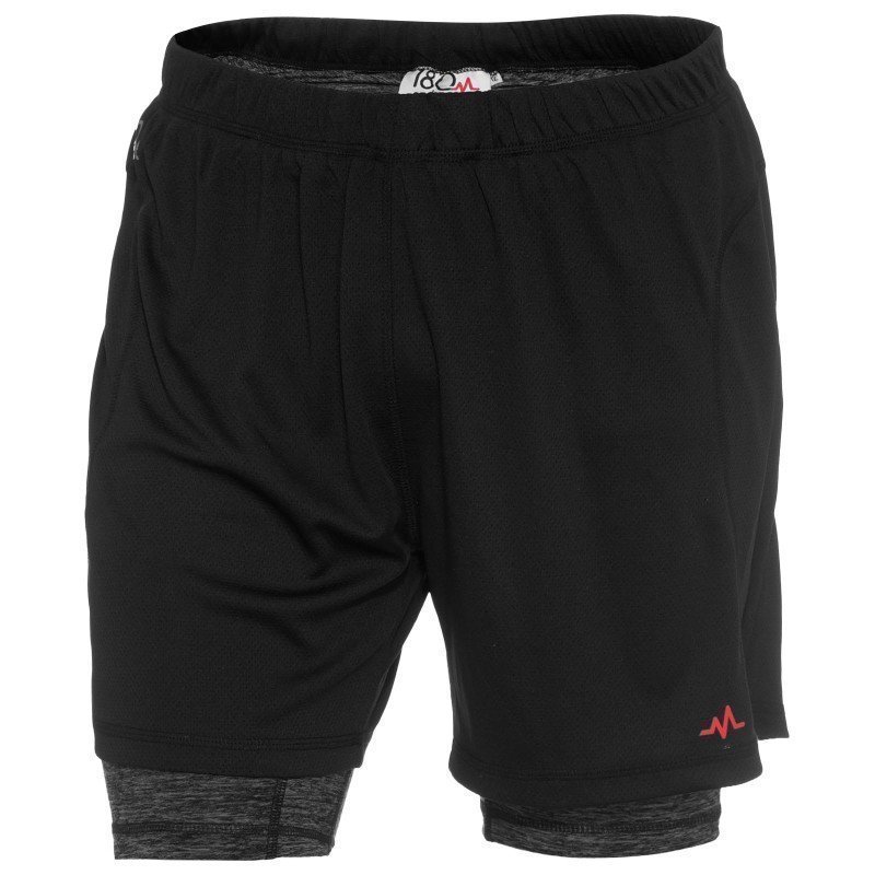 180 bpm Men's XC Run 2in1 Shorts XL Black