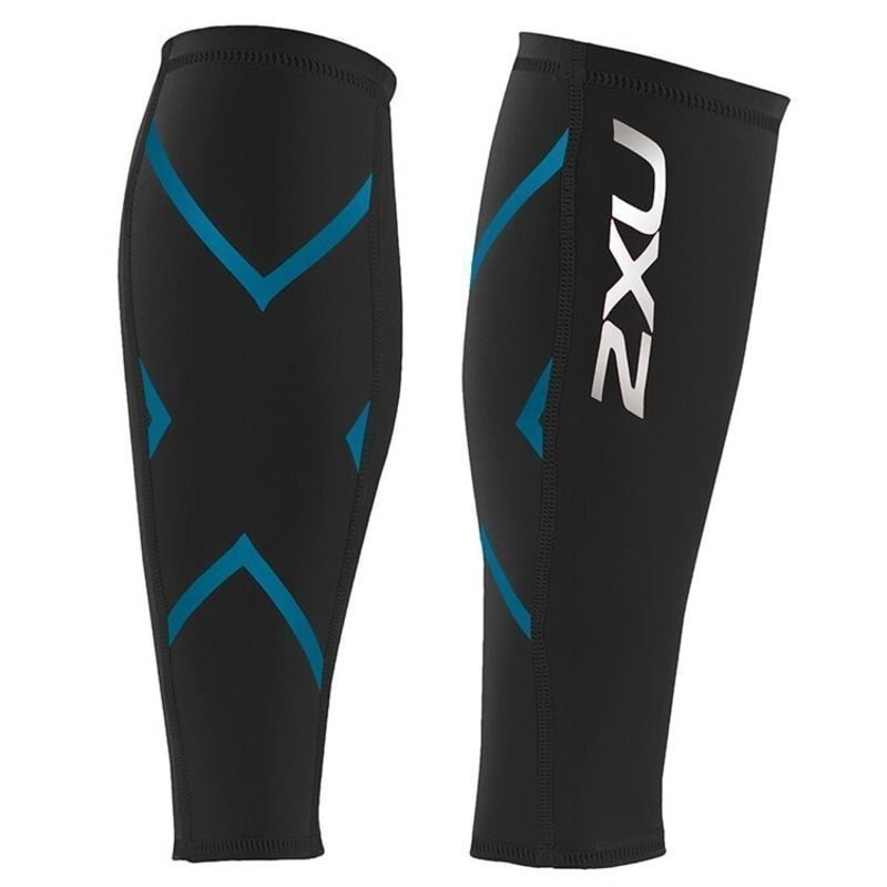 2XU Compression Calf Guard M Black/Capri Blue