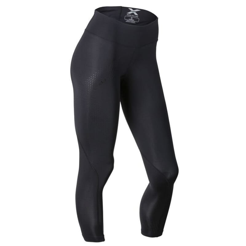 2XU Mid-Rise Compression 7/8 Tight Women L BLACK/DOTTED BLACK