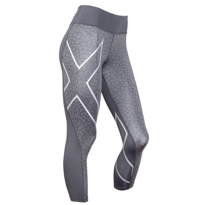 2XU Pattern Mid-Rise Compression 7/8 Tights S DARK SLATE/BONE PRINT