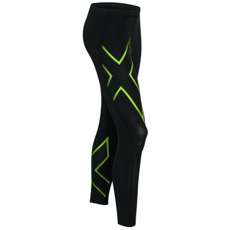 2XU Tr2 Compression Tights Men L Black/Bright Green