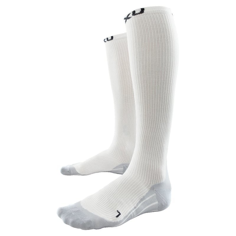 2XU Women's Compression Race Sock L White/Grey