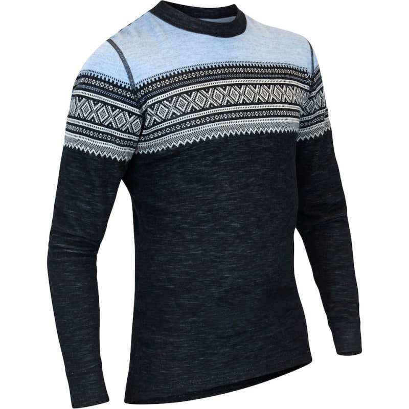 Aclima De Marius Crew Neck Man XS JET BLACK/NATURE/ICE BLUE