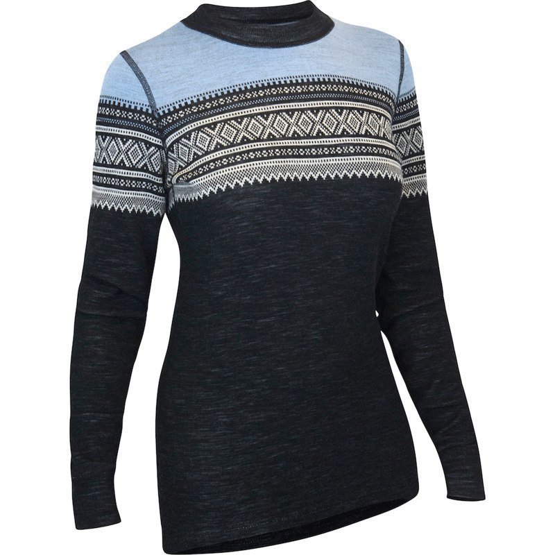 Aclima De Marius Crew Neck Woman L JET BLACK/NATURE/ICE BLUE