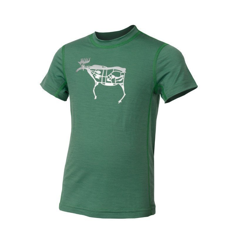 Aclima Lightwool T-Shirt Children XS Deep Grass Green