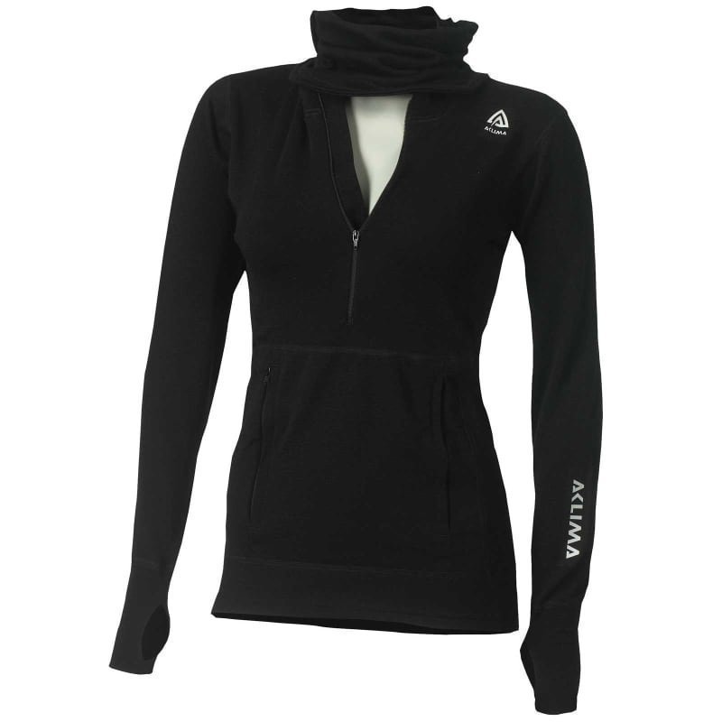 Aclima Warmwool Hoodie W/Zip Women's XS Jet Black