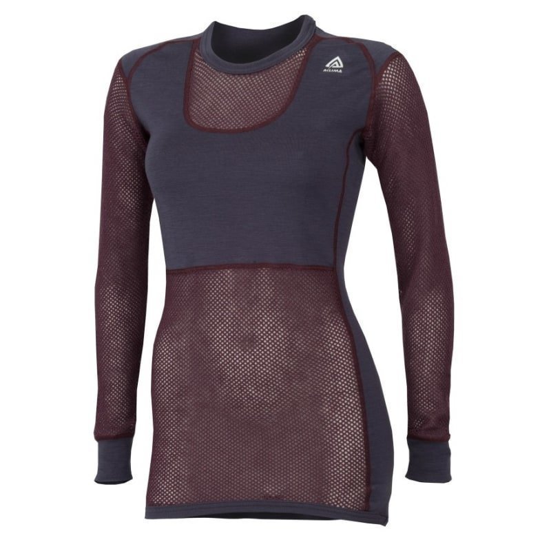 Aclima Woolnet Crew Neck Woman L Blackberry Wine/Periscope