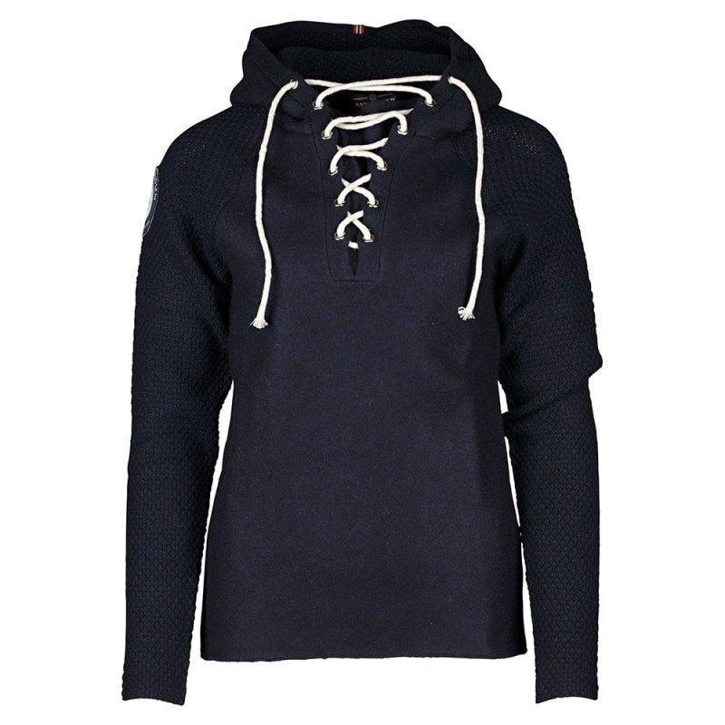 Amundsen Boiled Hoodie Mens Laced L Navy