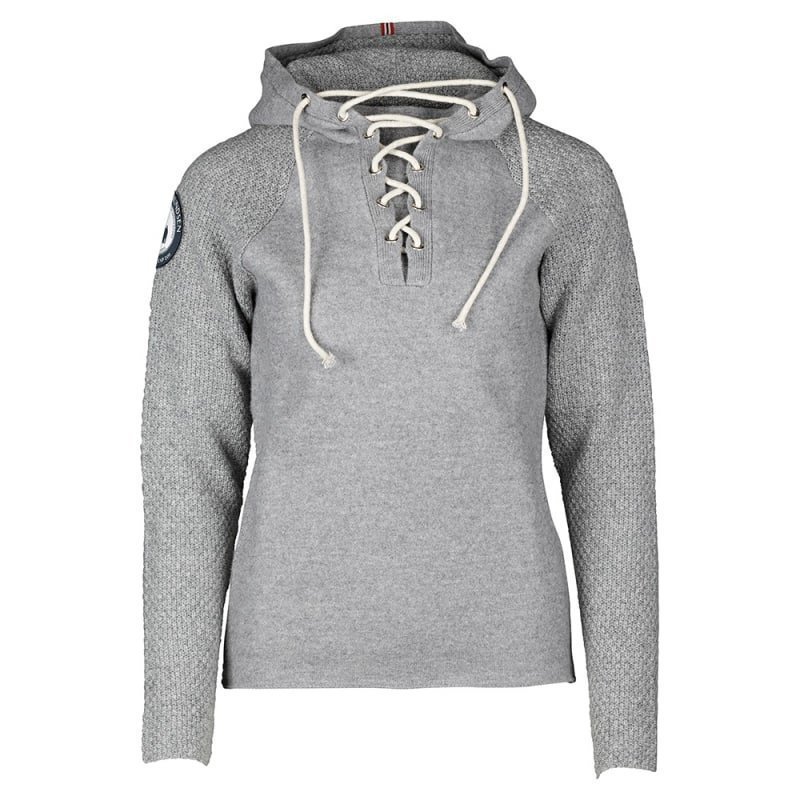 Amundsen Boiled Hoodie Mens Laced M Light Grey