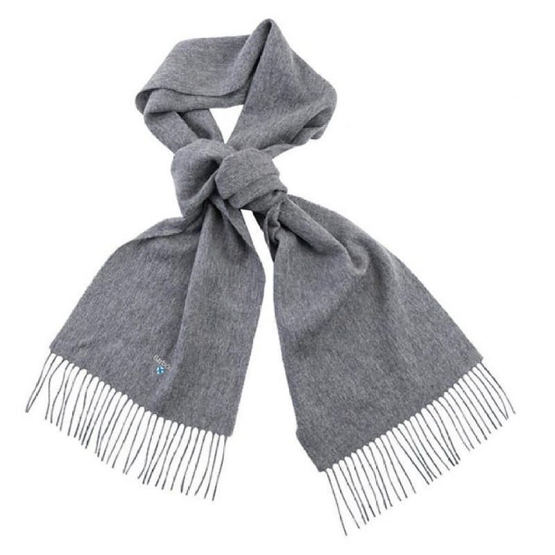 Barbour Plain Lambswool Scarf 1 Light Grey Marl