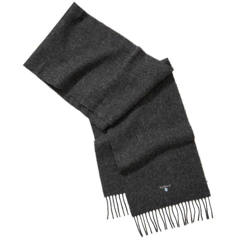 Barbour Plain Lambswool Scarf 1SIZE Charcoal/Grey