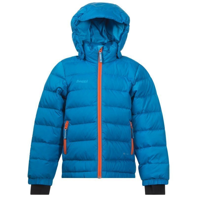 Bergans Down Kids Jacket 110 Lt Seablue/Koi Orange