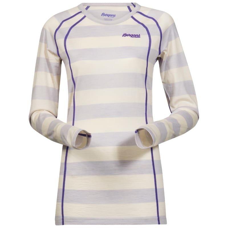 Bergans Fjellrapp Lady Shirt L White Striped/FunkyPurple