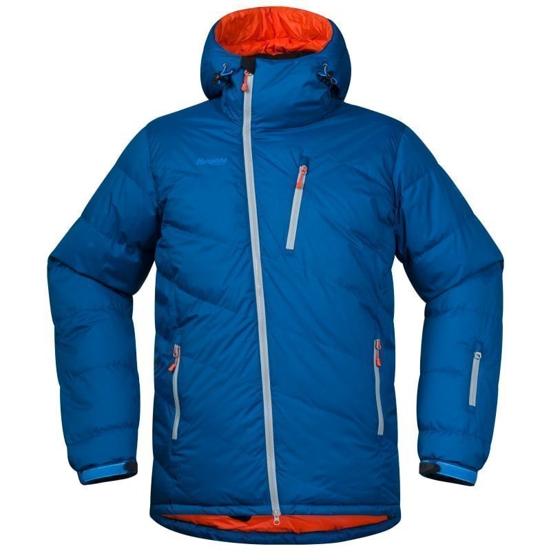 Bergans Fonna Down Jacket L Ocean/Koi Orange/Solid Lt Grey