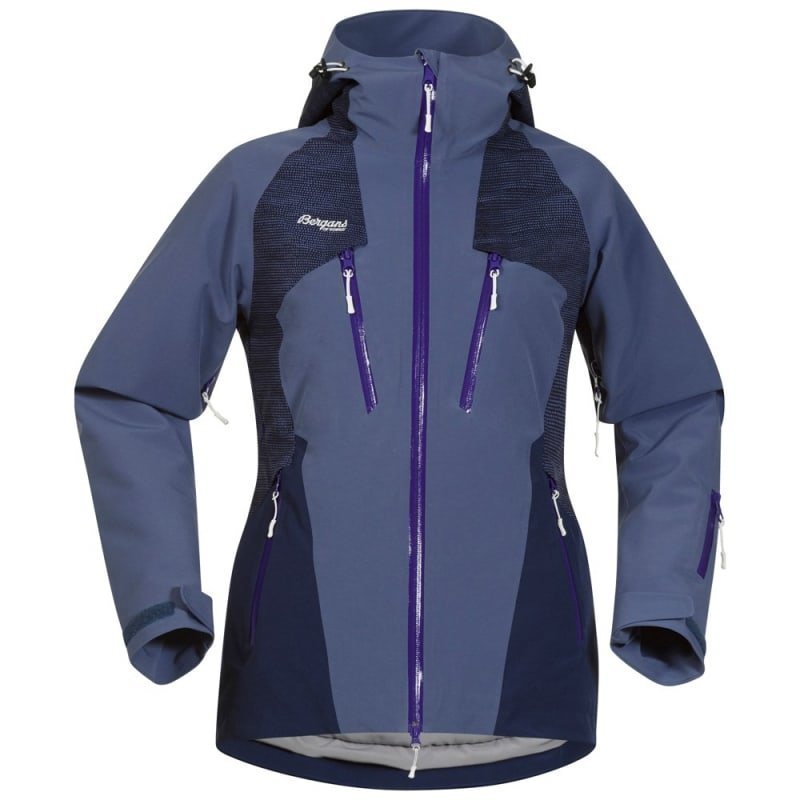 Bergans Oppdal Insulated Lady Jacket XS Dusty Blue/Navy/Funky Purple