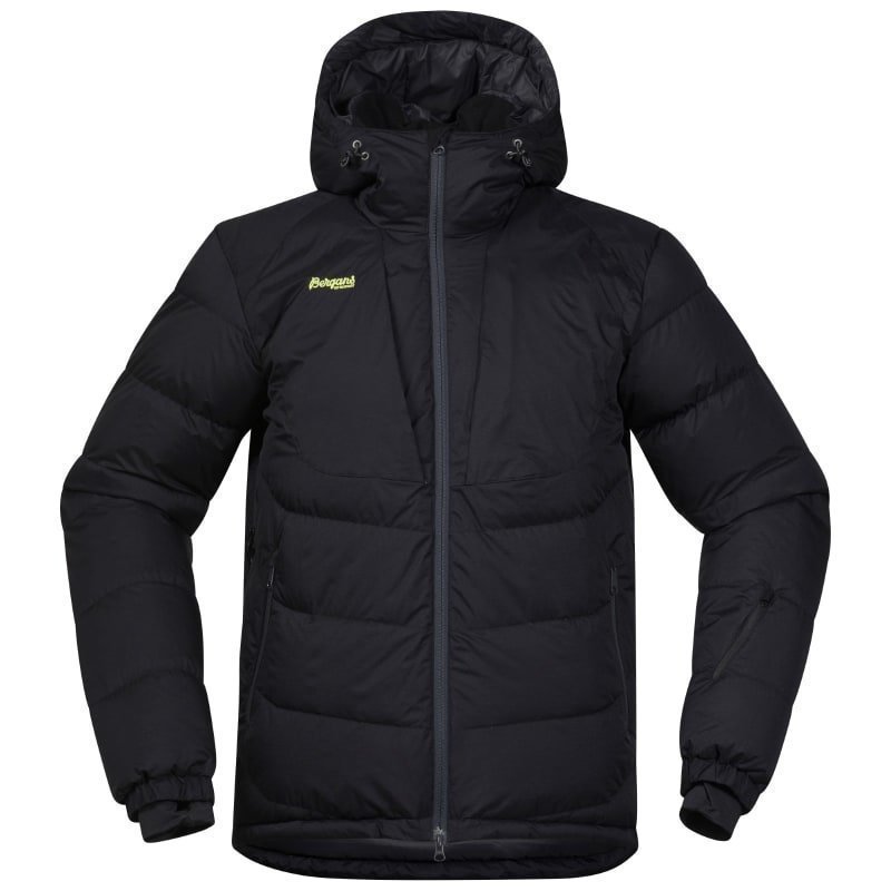 Bergans Sauda Down Jacket S Black/SolidCharcal/SpringLeav