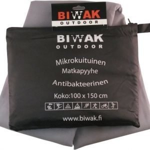 Biwak Matkapyyhe antibakteerinen harmaa - 100 X 150 cm