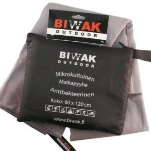 Biwak Matkapyyhe antibakteerinen harmaa - 60 X 120 cm