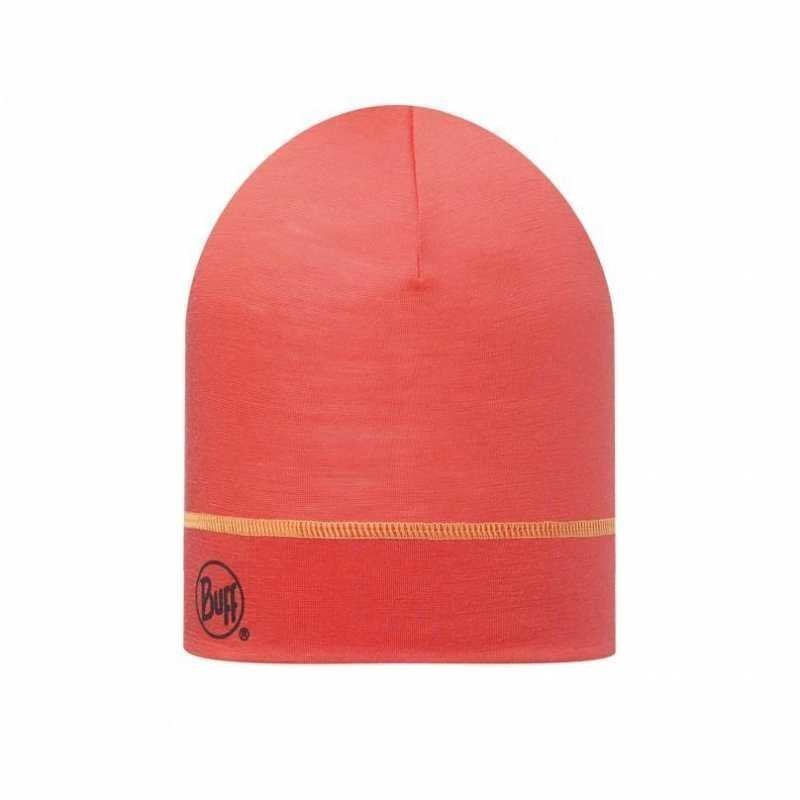 Buff Merino Wool Hat Coral