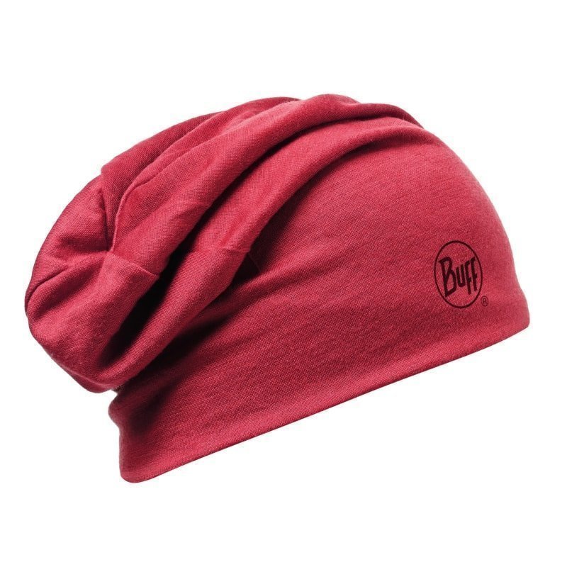 Buff Merino Wool Thermal Hat Buff 1SIZE Solid Pink Cerise