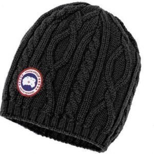 Canada Goose Merino Cable Knit Beanie W musta