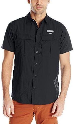 Columbia Cascades Explorer Short Sleeve Shirt Musta M