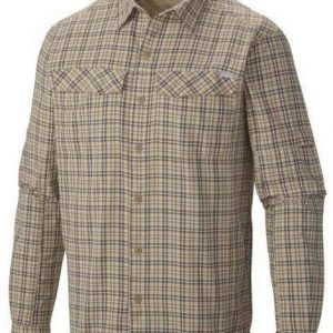 Columbia Silver Ridge Plaid Long Sleeve Shirt Beige L