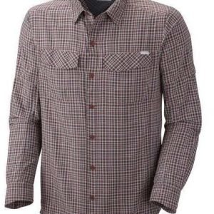 Columbia Silver Ridge Plaid Long Sleeve Shirt Tummanpunainen L