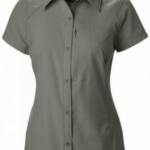 Columbia Women's Silver Ridge S/S Shirt Tummanvihreä L