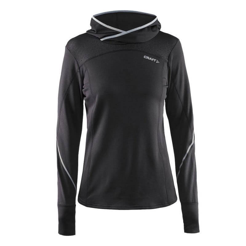 Craft Mind LS Hood Women's S Black Melange/Platinum