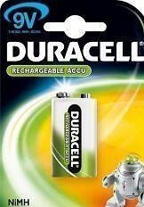 DURACELL Ladattava akku 9V K1 neppari NiMh 170mAh HR9V