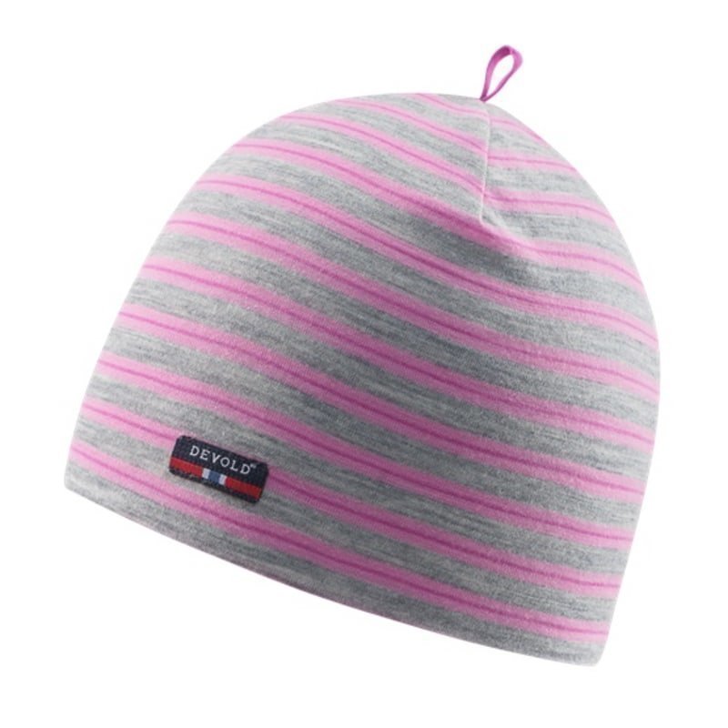 Devold Breeze Kid Cap 1SIZE Peony Stripes