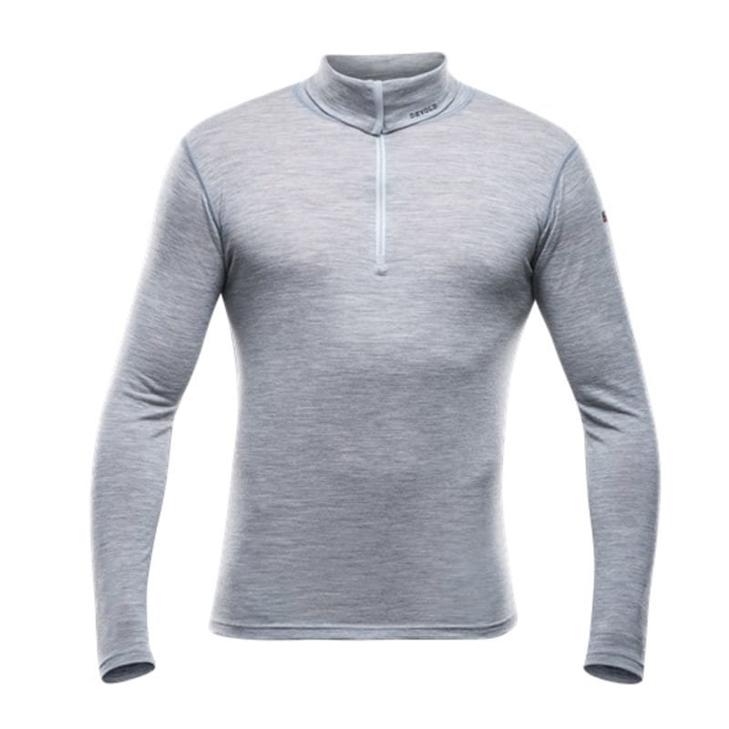 Devold Breeze Man Zip Neck L Grey Melange