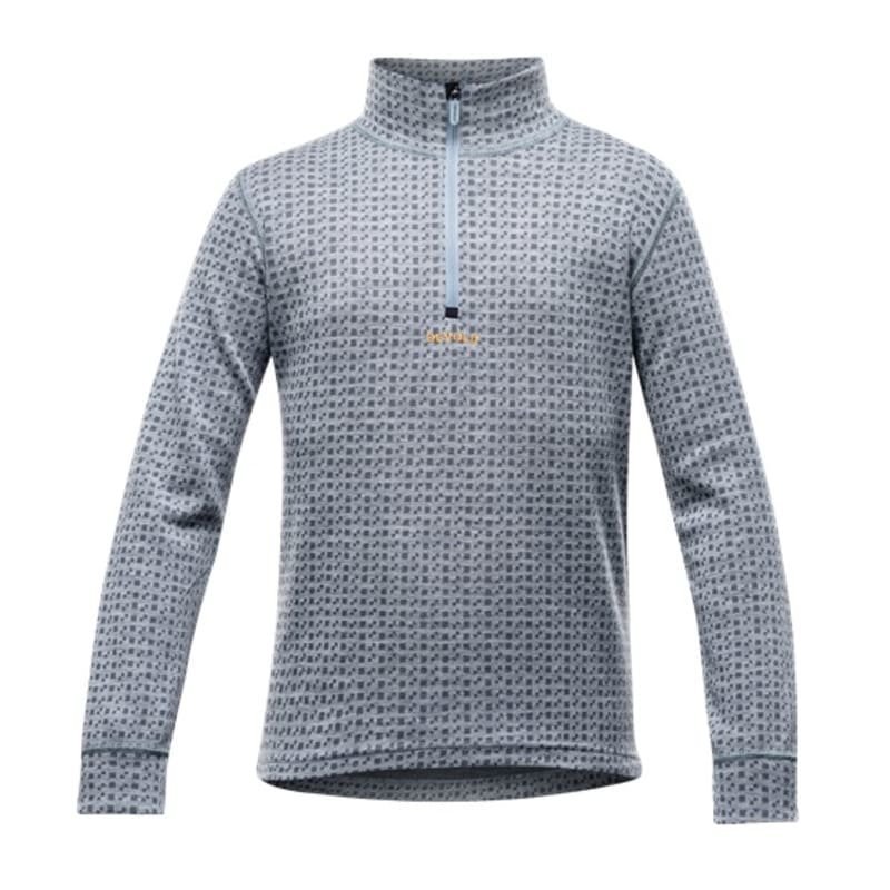 Devold Islender Junior Half Zip Neck 10 Grey Melange