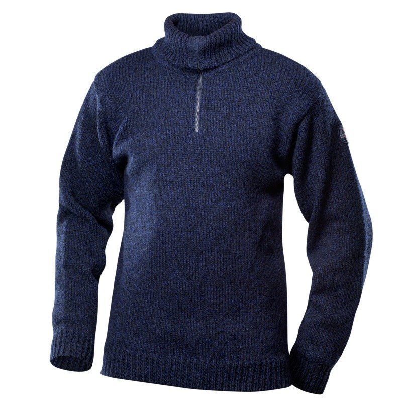 Devold Nansen Sweater Zip Neck L DARKBLUEMELAN