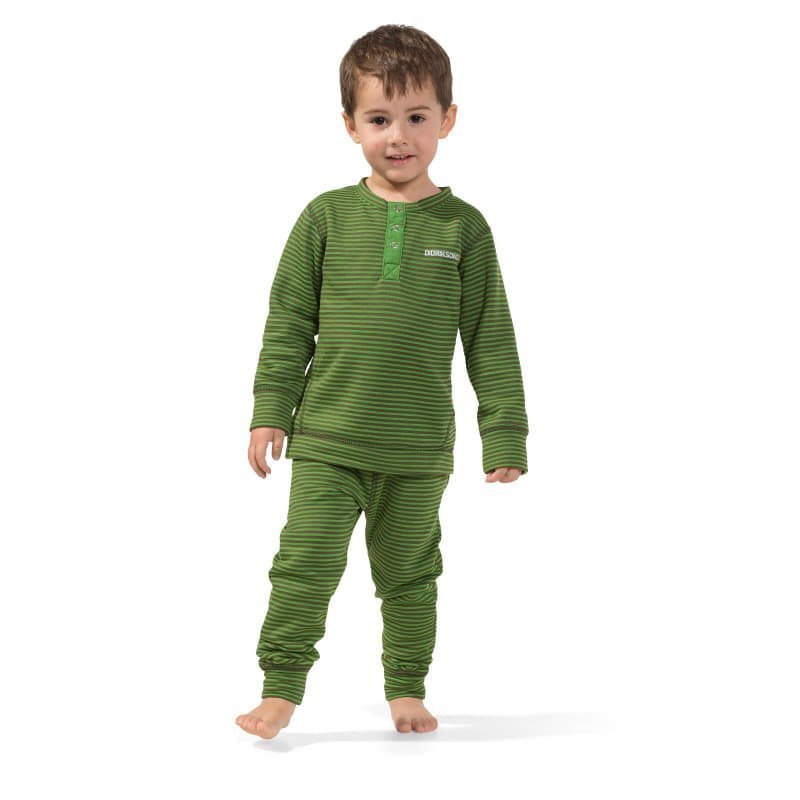 Didriksons Moarri Kids Set 100 Green Striped