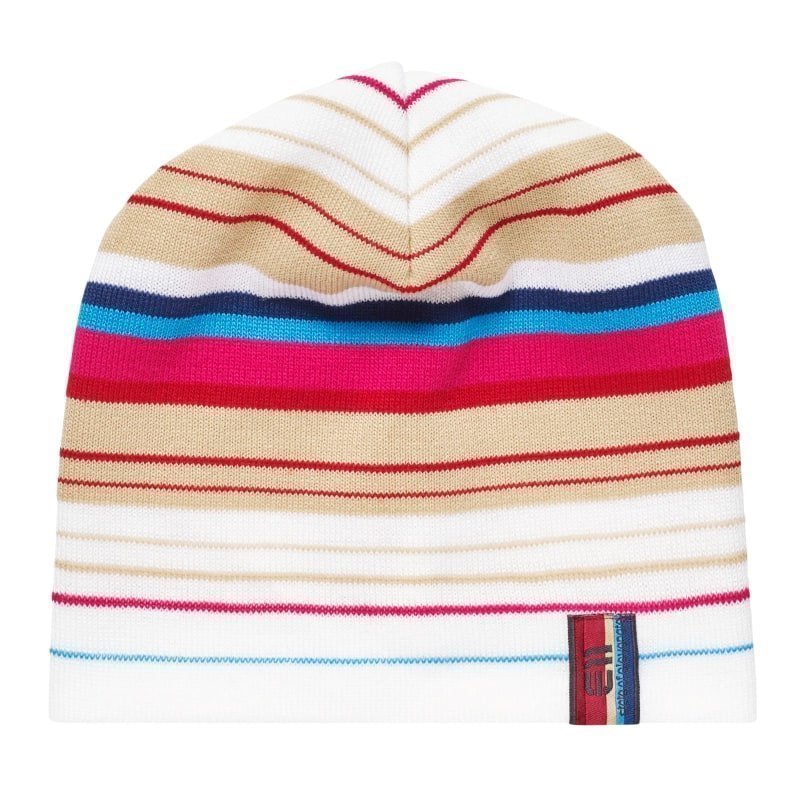 Elevenate Striped Beanie 1SIZE Snow White