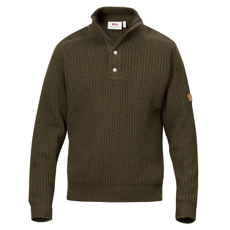 Fjällräven Värmland T-neck Sweater S Dark Olive