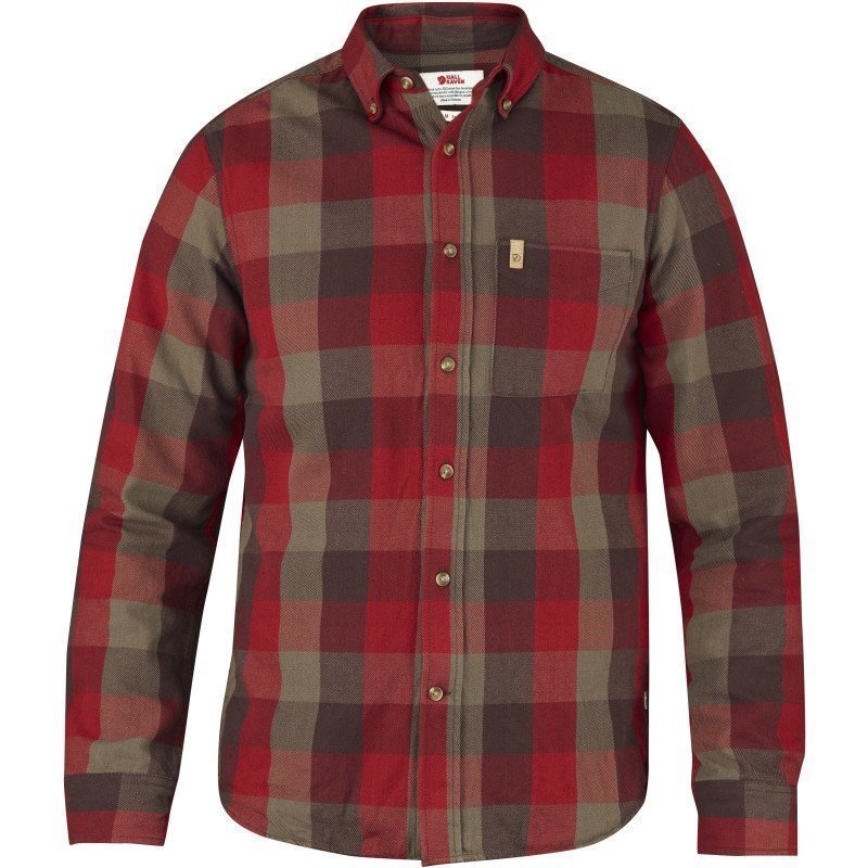 Fjällräven Övik Big Check Shirt LS L Burnt Red