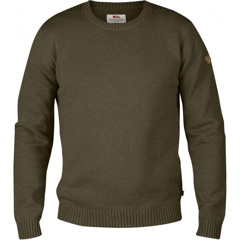 Fjällräven Övik Knit Crew M Dark Olive