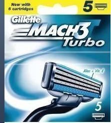 GILLETTE MACH 3 TURBO partahöylän vaihtoterät 5-pack