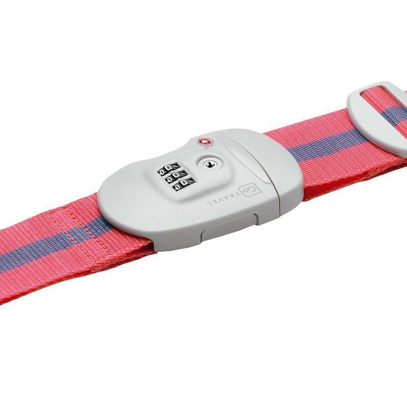 Go Travel Travel Sentry Strap TSA-hyväksytty tunnisteremmi pinkki