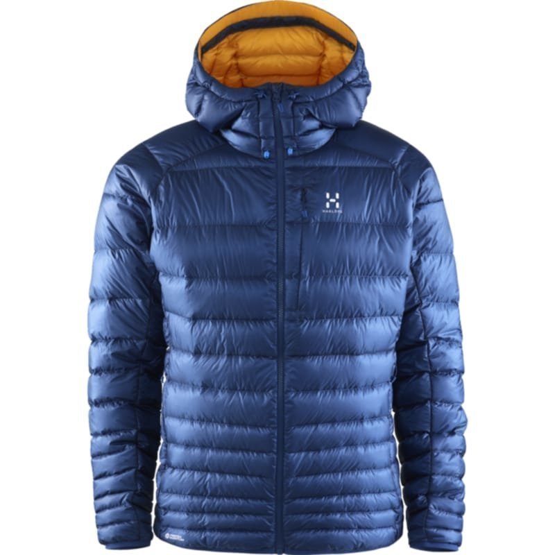 Haglöfs Essens III Down Hood Men's S Hurricane Blue/Saffron