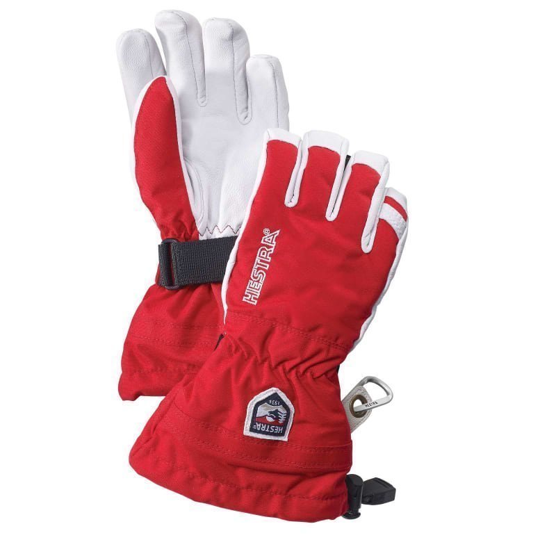 Hestra Army Leather Heli Ski Jr 6 Red