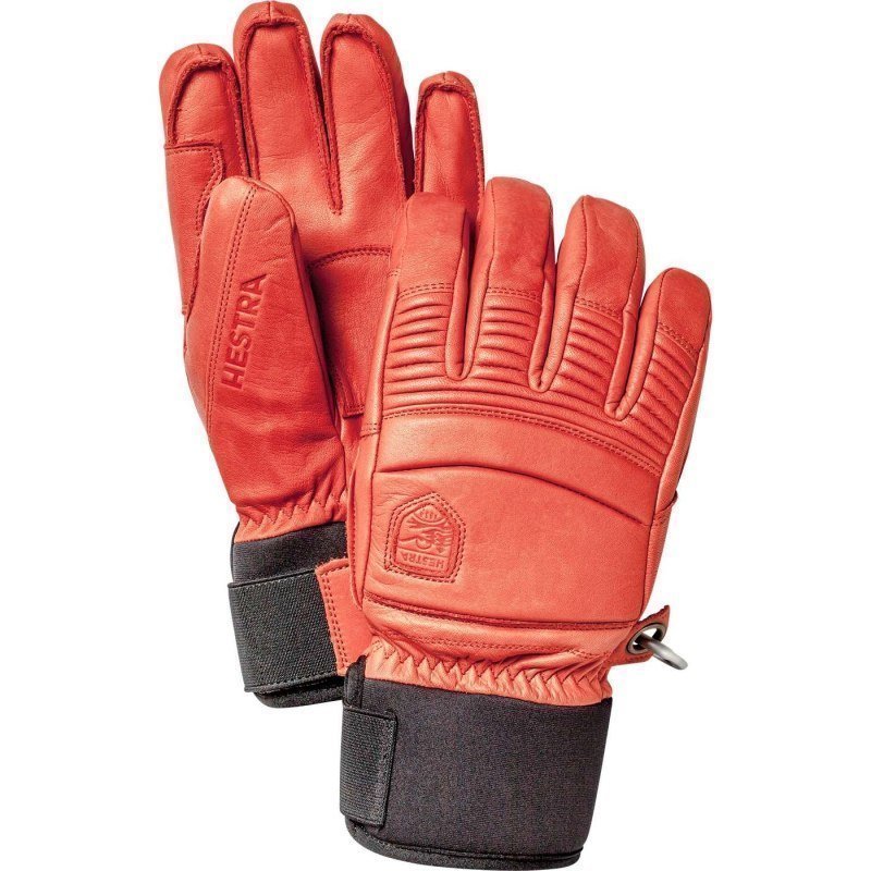 Hestra Leather Fall Line - 5-finger 7 Flame Red