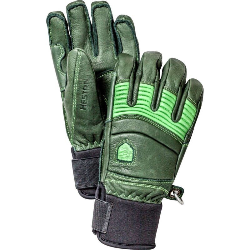 Hestra Leather Fall Line - 5-finger 7 Forest/Light Green