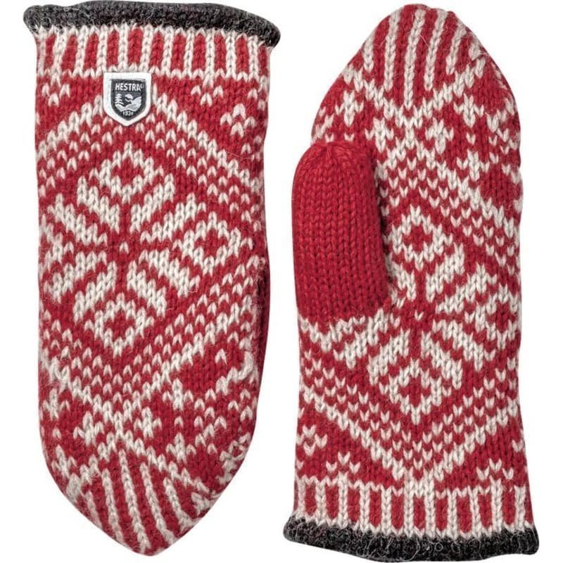 Hestra Nordic Wool Mitt 10 Red/Offwhite