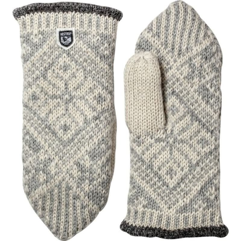 Hestra Nordic Wool Mitt 9 Grey/Offwhite