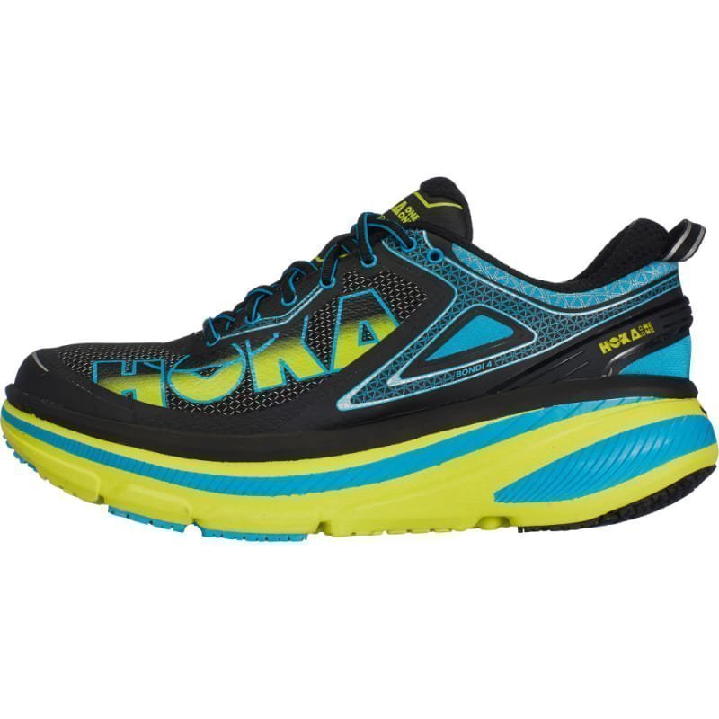 Hoka One One Men's Bondi 4 US 11/EU 45 1/3 Black/Cyan